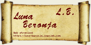 Luna Beronja vizit kartica